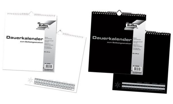 folia Kreativ-Wandkalender, 230 x 2 40 mm, weiß (57906228)