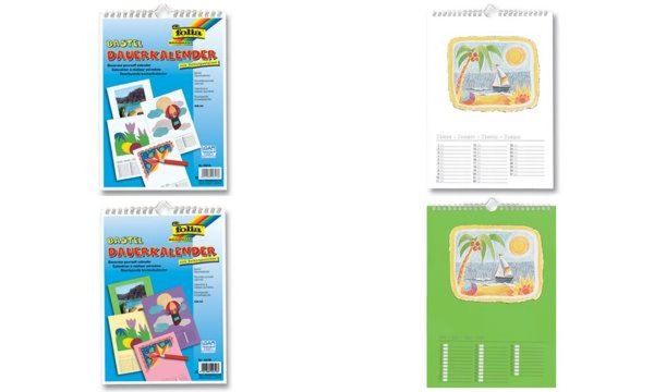 folia Kreativ-Wandkalender, DIN A4, weiß (57905074)