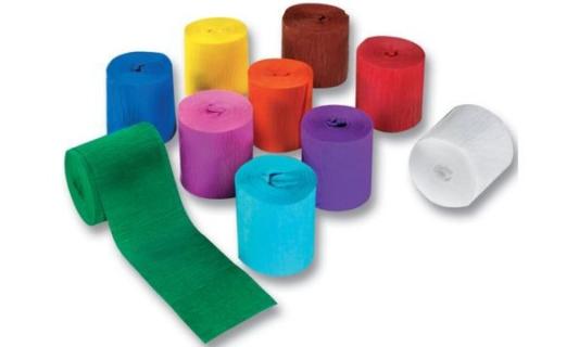 folia Kreppband, (B)50 mm x (L)10 m , farbig sortiert (57905299)