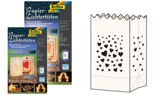 folia Lichtertüten Sterne, klein, aus Papier, weiß (57906198)