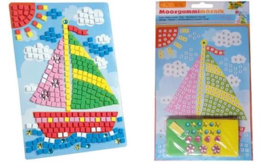 folia Moosgummi-Mosaik Schiff, 40 5 Teile (57905190)