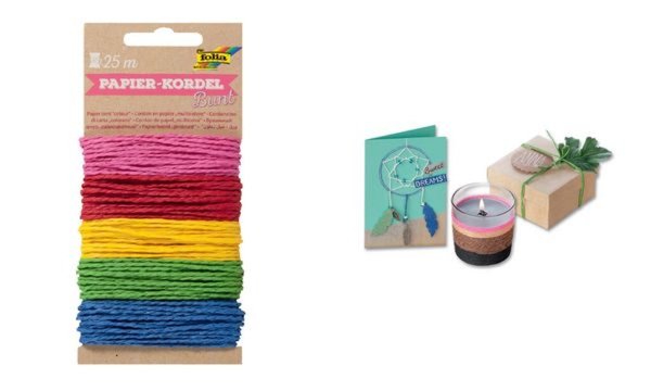 folia Papierkordel, 5 m, farbig sor tiert (57905085)