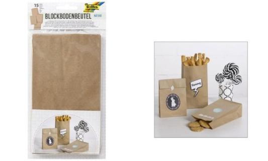 folia Papiertüten mit Blockboden, 1 20 x 60 x 210 mm, natur (57906025)