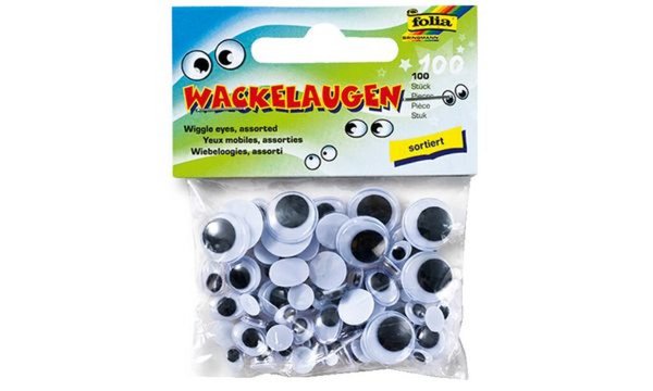folia Wackelaugen, Größen sortiert, nicht selbstklebend (57906121)