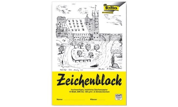 folia Zeichenblock, DIN A3, 120 g/q m, 10 Blatt (57906122)