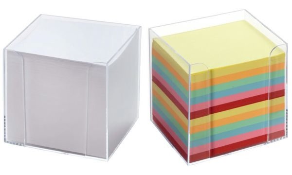 folia Zettelbox, Kunststoff, glaskl ar, Füllung: farbig (57905809)