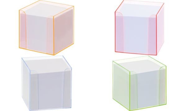 folia Zettelbox Luxbox mit Leucht kanten, orange, bestückt (57906100)