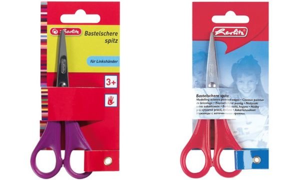 herlitz Bastelschere, spitz, Länge: 133 mm (87400600)