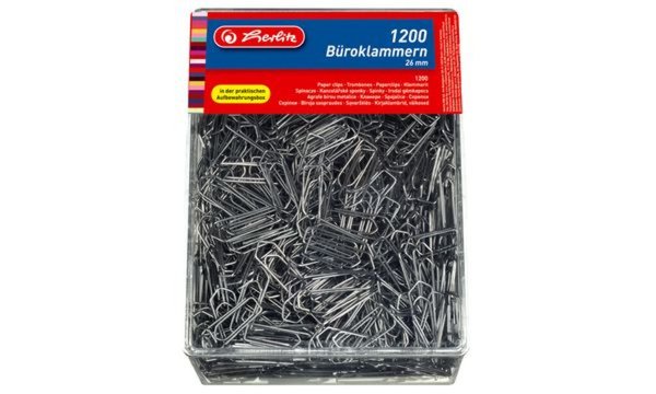 herlitz Büroklammern, aus Metall, v erzinkt, 26 mm (18760803)