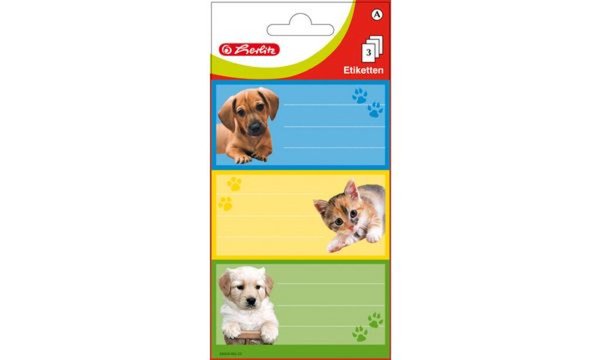 herlitz Buchetiketten Tiere, 78 x 4 2 mm (830216)