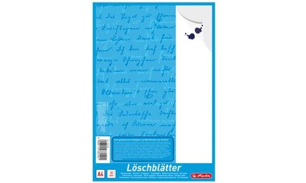herlitz Löschpapierblock DIN A4, 80 g/qm, weiß (382408)