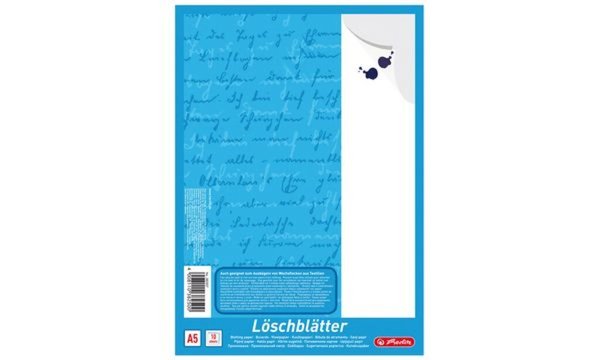 herlitz Löschpapierblock DIN A5, 80 g/qm, weiß (382507)