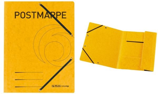 herlitz Postmappe, Karton, DIN A4, gelb (11255593)