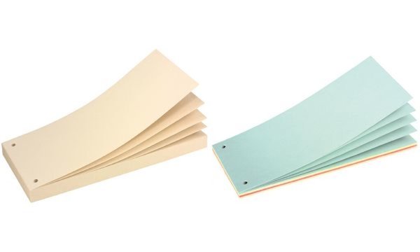 herlitz Trennstreifenblock, für DIN A4, farbig sortiert (10836047)