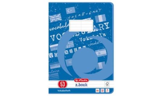 herlitz Vokabelheft x.book, DIN A4, 2-spaltig, 32 Blatt (1960699)
