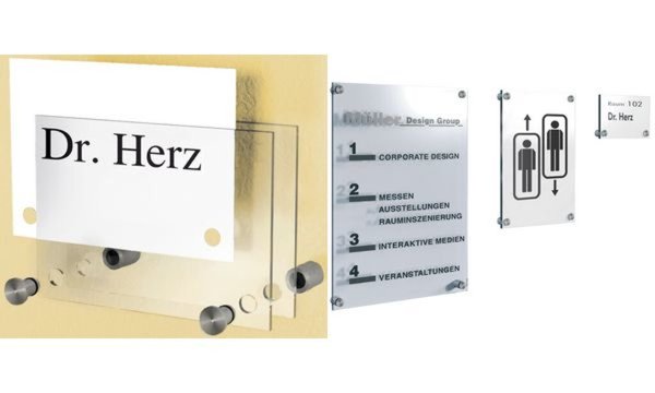 kerkmann Türschild Sign, DIN A3, Ac rylglas, transparent (71400096)