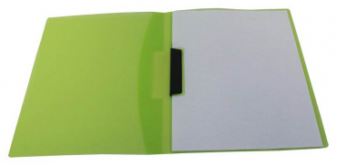 EXXO by HFP Klemmmappe / Präsentationsmappe / Klemmhefter, A4, aus PP, mit Swing-Clip, passend für 30 Blätter, Farbe: transparent limone – 1 Stück