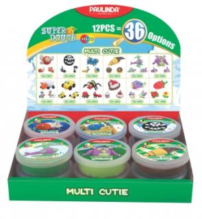 Super Dough Knetfigur Knete Modelliermasse Multi Cute 12er Set