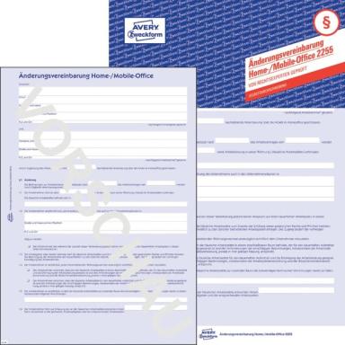 Änderungsvereinbarung Home-/ Mobile-Office, DIN A4, selbst-