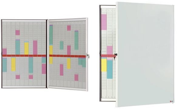 nobo T-Karten-System, faltbar, absc hließbar, inkl. Zubehör (5539571)