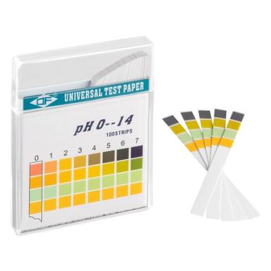 pH Teststreifen, Messbereich 0-14 | 100 Stück <br>Lackmus Testpapier, Indikator Universalpapier, Säuretest für Aquarien, Trinkwasser