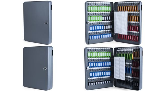 pavo Schlüsselkasten für 140 Schlüs sel, dunkelgrau (7300024)