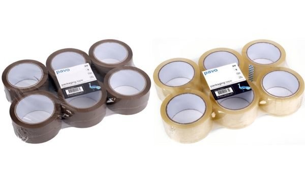 pavo Verpackungsklebeband, 50 mm x 66 m, braun, PP, 6er-Pack (7300137)