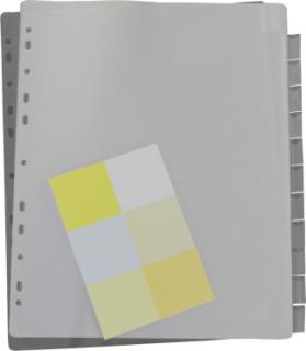 Überbreite Register mit 12 Taben A4 transparent farbig - 10 Register