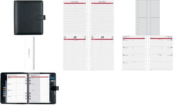 rido idé Terminplaner Timing 1, D IN A5, schwarz, Lasche (6250045)
