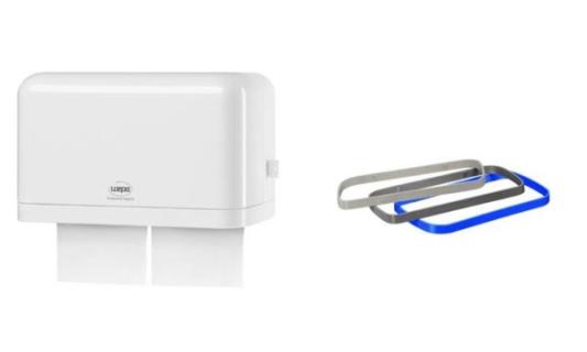 satino by wepa Einzelblatt-Toilette npapier-Spender, weiß (6420763)