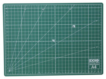 Schneidematte / Schneideunterlage / Bastelunterlage, A4, selbstheilend, aus 5 Schichten, mit Raster auf Vorder- und Rückseite, beidseitig benutzbar, Farbe: grün, 1 Stück