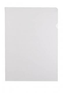 Sichthüllen / Aktenhüllen / Dokumentenhüllen A4, 120my, aus PP, mit Daumenaussparung, oben und seitlich offen, Farbe: transparent genarbt - 100 Stück