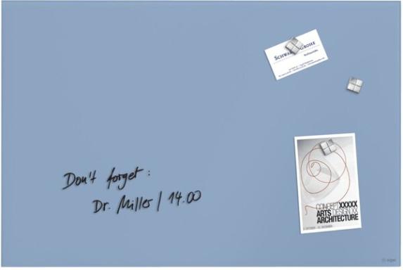 sigel Glas-Magnettafel artverum, pastellblau, (B)600 mm