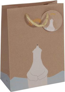 sigel Weihnachts-Geschenktüte "Polar bear with...", klein