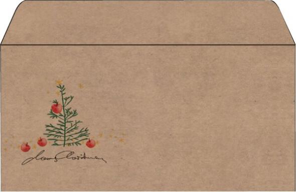 sigel Weihnachts-Umschlag "Christmas with apples", DIN lang