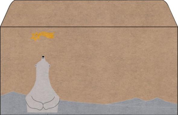 sigel Weihnachts-Umschlag "Polar bear with shooting star