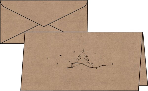 sigel Weihnachtskarte "Christmas tree", DIN lang (2/3 A4)