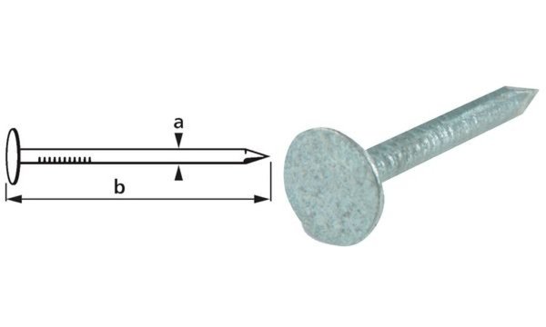 suki. Dachpappstift 2,8 x 30 mm, me chanisch verzinkt (11660031)
