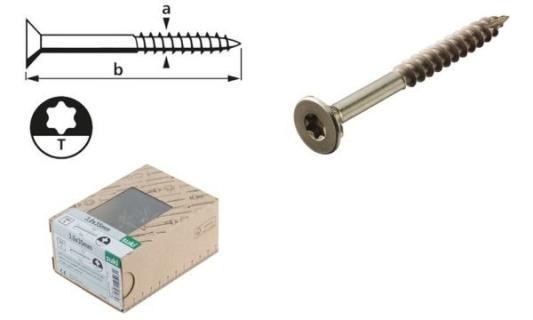 suki. Holzschraube Plus, 4,5x40 mm, T20, Edelstahl, 50 Stück (11660496