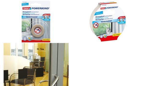 tesa Powerbond Montageband, transpa rent, 19 mm x 5,0 m (8755744)