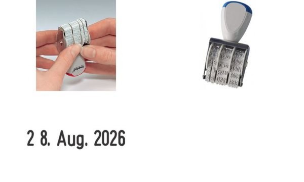 trodat Datumstempel 1010, Abdruckgr öße: 4 x 26 mm, blau (62514937)