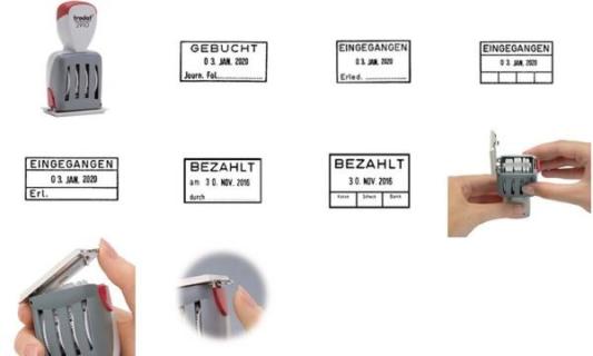 trodat Datumstempel 2910 C11 BEZAH LT, mit Textplatte (62515894)