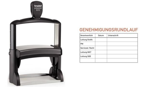 trodat Textstempel Professional 521 2, schwarz (62515208)
