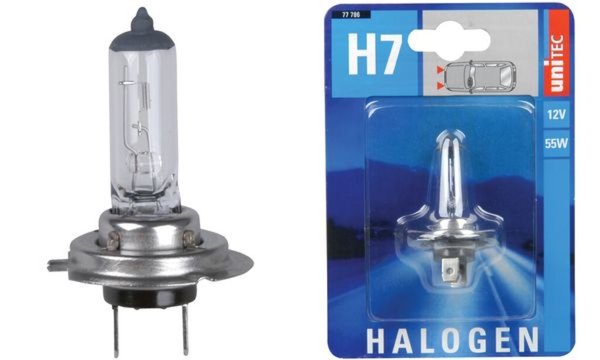 uniTEC KFZ-Lampe H7 für Hauptschein werfer, 12 V, 55 Watt (11580000)