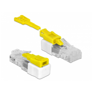 DELOCK RJ45 Port Blocker Set 5 Stück weiß/gelb RJ45 Port Blocker Set 5 Stück we